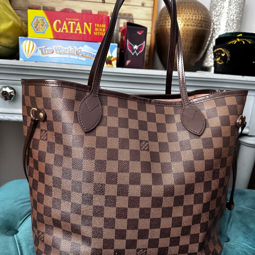 Authentic Louis Vuitton Neverfull MM Balerina Pink